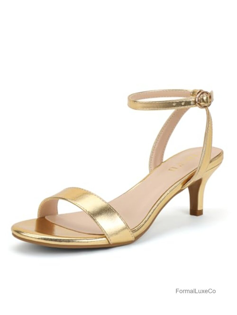 Kitten Heel Sandals Open Toe Ankle Strap Dressy Casual Women's Shoes